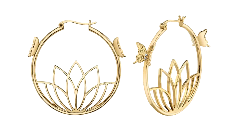 RockLove Spirit Blossom Syndra Hoop Earrings